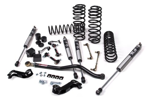 JKS JSPEC138KFP J-Kontrol Suspension Lift Kit 2.5" W/FOX 2.0 Performance Series Shocks/HD Coils Jeep Wrangler JL 18-22 4Door